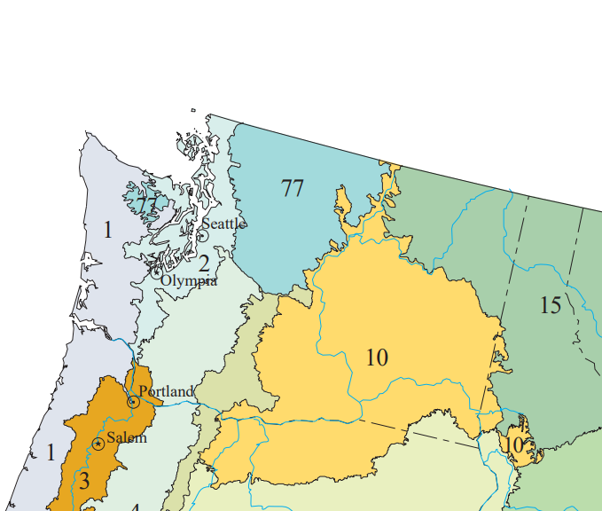Map of Washington Ecoregions