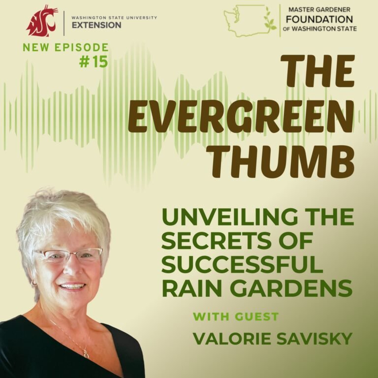 Podcast thumbnail image for an Evergreen Thumb episode that interviews Valorie Savisky